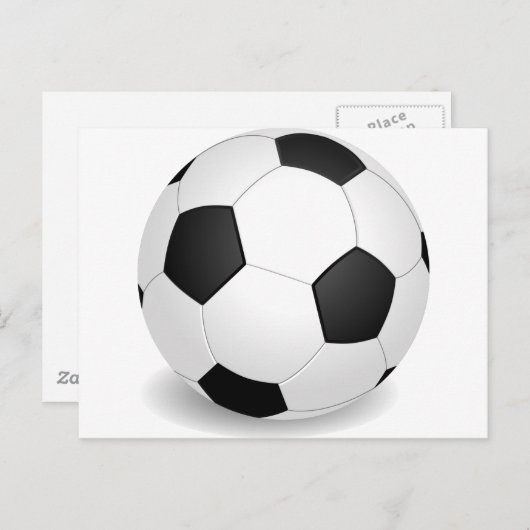 3D-Voetbal Briefkaart (Voorkant / Achterkant)