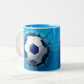 3D voetbal mok wrap, 3D ontwerp mok wrap (Voorkant links)