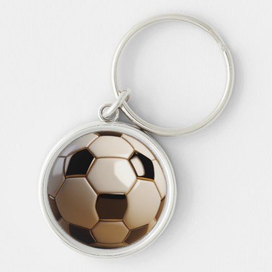 3D Voetbal Ontwerp – Aangepaste Optie Sleutelhange Sleutelhanger (Voorkant)
