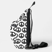 3D Vredessymbool Zwart Sling Bag (Rechts)