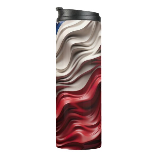 3d VS Amerikaanse vlag golf Thermosbeker (Geroteerd rechts)