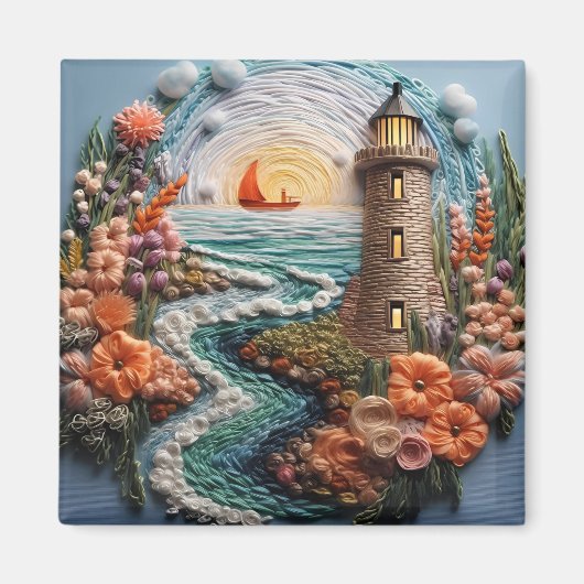 3D Vuurtoren en Baai Magneet (Voorkant)