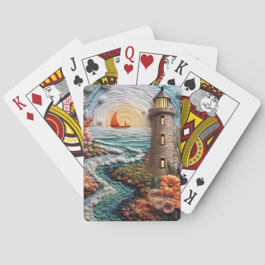 3D Vuurtoren Pokerkaarten (Achterkant)