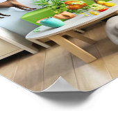 3D Wall Art Wereldkaart Poster voor kinderen (Hoek)