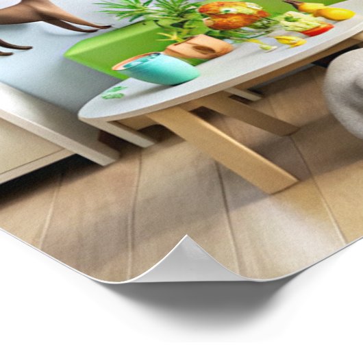 3D Wall Art Wereldkaart Poster voor kinderen (Hoek)