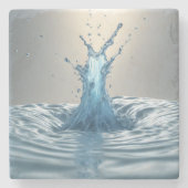 3D-water spatten Stenen Onderzetter (Voorkant)