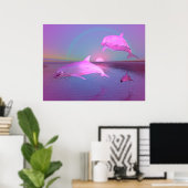 3D waterstoffige waterscène Poster (Thuiskantoor)