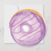 3D-waterverf Paarse Donut Strooimix Rond Kaart (Voorkant)