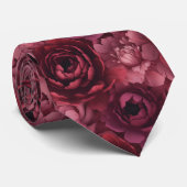 3D weelderige pioen bloeit Stropdas (Opgerold)