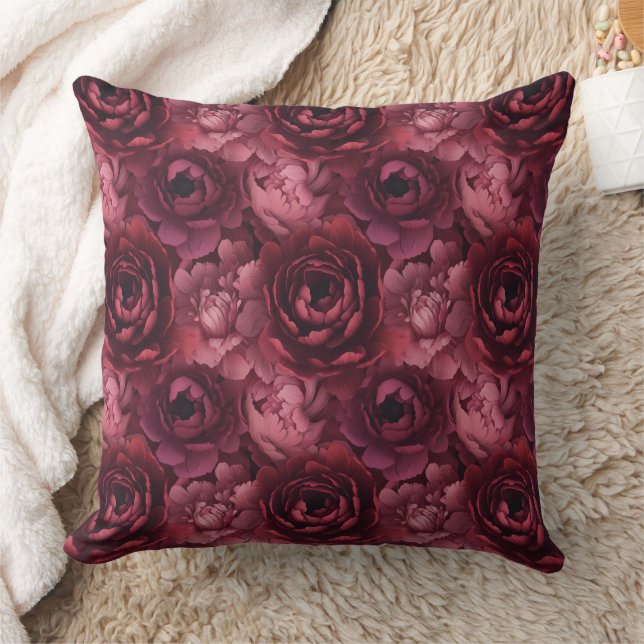 3D weelderige pioen bloemen Kussen (Deken)