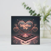 3D-weergave met tekst Gelukkige Valentijnsdag Feestdagenkaart (Staand voorkant)