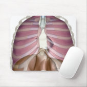 3d weergave van de ademhalingswegen muismat (Met muis)