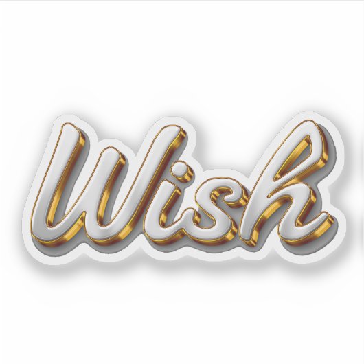 3D wens sticker (Voorkant)