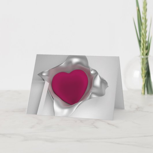 3D Wenskaart van het Hart Kaart (Voorkant)