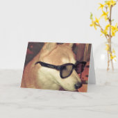 3D wenskaart van Saké Kaart (Gele Bloem)