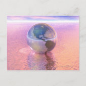 3D Wereldbol 12 Briefkaart (Voorkant)