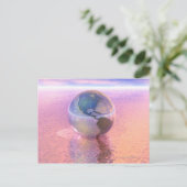 3D Wereldbol 12 Briefkaart (Staand voorkant)