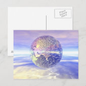 3D Wereldbol 13 Briefkaart (Voorkant / Achterkant)