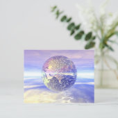 3D Wereldbol 13 Briefkaart (Staand voorkant)