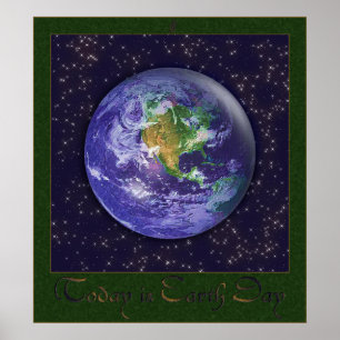 3D Wereldbol Earth Day Poster