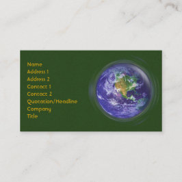 3D Wereldbol Earth Day Visitekaartje