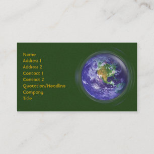 3D Wereldbol Earth Day Visitekaartje
