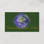 3D Wereldbol Earth Day Visitekaartje (Achterkant)