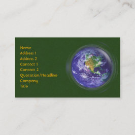 3D Wereldbol Earth Day Visitekaartje