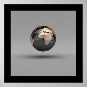 3D-Wereldbol Poster