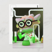 3d-wetenschapper-lab briefkaart (Voorkant / Achterkant)
