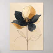 3D White Anemone Floral Bas-Relief Wall Art - Marb Poster (Voorkant)
