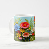 3D Wild Flowers ontwerp Koffiemok (Voorkant links)