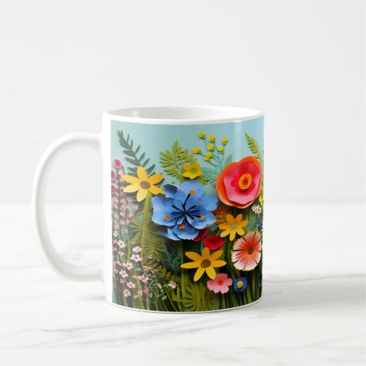 3D Wild Flowers ontwerp Koffiemok (Links)