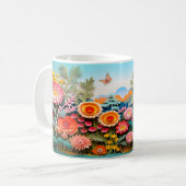 3D Wild Flowers ontwerp Koffiemok (Voorkant links)