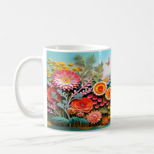 3D Wild Flowers ontwerp Koffiemok (Links)