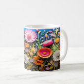 3D Wild Flowers ontwerp Koffiemok (Voorkant rechts)