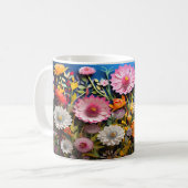 3D Wild Flowers ontwerp Koffiemok (Voorkant links)