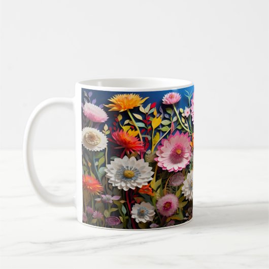 3D Wild Flowers ontwerp Koffiemok (Links)
