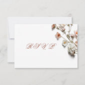 3D Wilde Bloemen Bruiloft RSVP Kaartje (Achterkant)