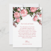 3D Wilde Bloemen Rozen Bedankkaart (Achterkant)