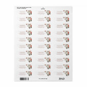 3D Wilde Bloemen |  Trouwen Etiket (Full Sheet)