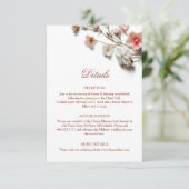 3D Wilde Bloemen Wit Informatiekaartje (Staand voorkant)