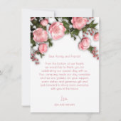 3D Wildflowers Roses Bedankkaart (Achterkant)