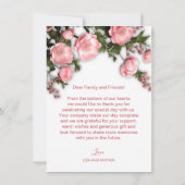 3D Wildflowers Roses Bedankkaart (Achterkant)