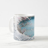 3D Winding River in een bos Koffiemok (Voorkant links)