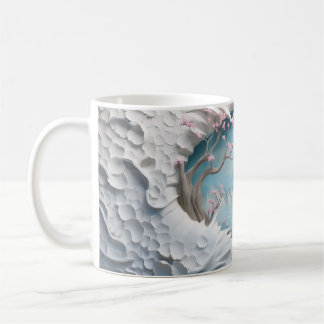 3D Winding River in een bos Koffiemok