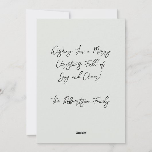 3D Winter Scene Kerst Kaart met Rendieren (Achterkant)