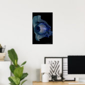 3d wireframe van de oogspieren in een socket poster (Thuiskantoor)