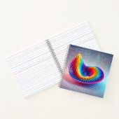 3D Wiskunde Oppervlak Boekomslag Abstracte Calculu Notitieboek (Binnen)