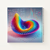 3D Wiskunde Oppervlak Boekomslag Abstracte Calculu Notitieboek (Achterkant)